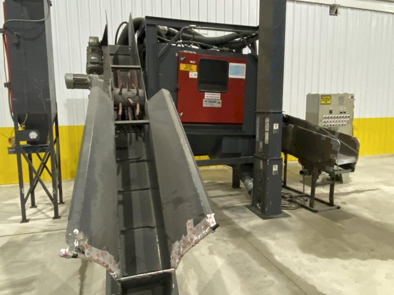 10 HP X 36" X 13"  ROSLER MODEL #JDBC-11/2 CONTINUOUS BARRELL BLASTING / AUTOMATIC PARTS DEBURRING MACHINE: STOCK #19436