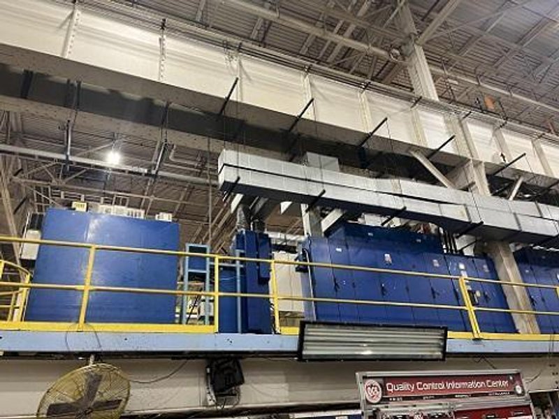 2500 &amp; (4) 1250 TON SCHULER MDL HZPUI HYDRAULIC TANDEM PRESS LINE