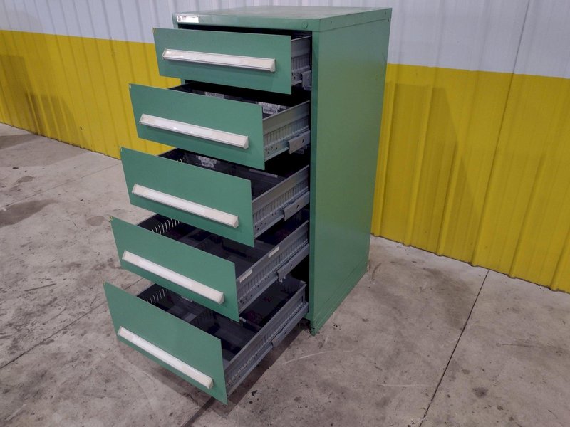 5 DRAWER VIDMAR INDUSTRIAL STORAGE CABINET 30" X 27.5" X 59": STOCK #21373 (60 AVAILABLE)