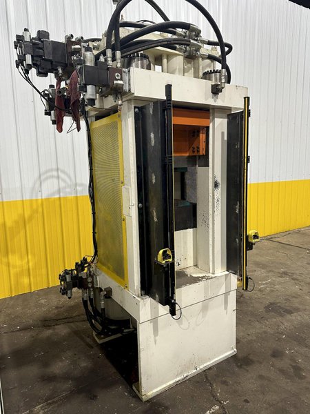 200 TON AMD 4-POST TIE-ROD FRAME HEAVY DUTY HYDRAULIC PRESS &amp; MULTI-PRESSURE HYDRAULIC UNIT: STOCK #19452