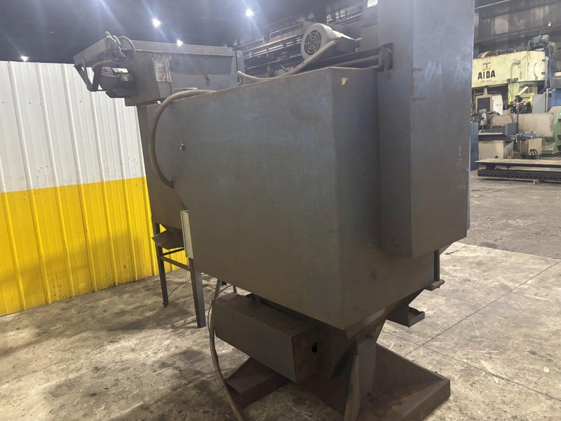 LS INDUSTRIES BARREL TYPE TUMBLE BLAST MACHINE &amp; DUST COLLECTOR: YOBRO #24013