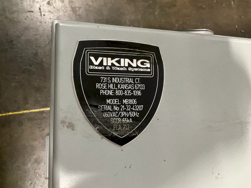 4 WHEEL X 18" VIKING MODEL #MP1809P CHAIN MESH BELT DE-FLASHING / SHOT BLAST MACHINE: STOCK #21636