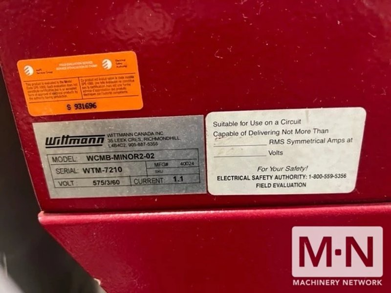 WITTMANN MODEL WCMB-MINOR2-02 LOW SPEED SCREENLESS GRANULATOR MFG 2016