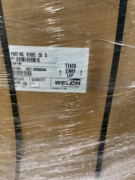 WELCH 8150B‑30 D Dry Vacuum Pump &amp; 10 Gal Tank NEW