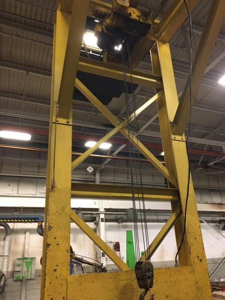5 TON PITTSBURGH SINGLE LEG SINGLE GIRDER GANTRY CRANE: STOCK #67228