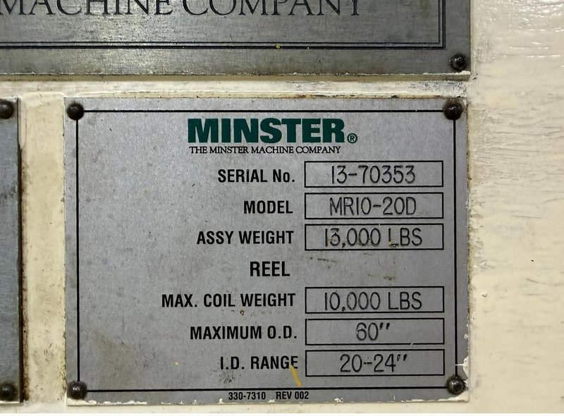 150-ton Minster "Piece-Maker" Back Geared Straight Side Press Model P2-150-60 For Sale, Year 1996 -  Includes Coil Feed Line