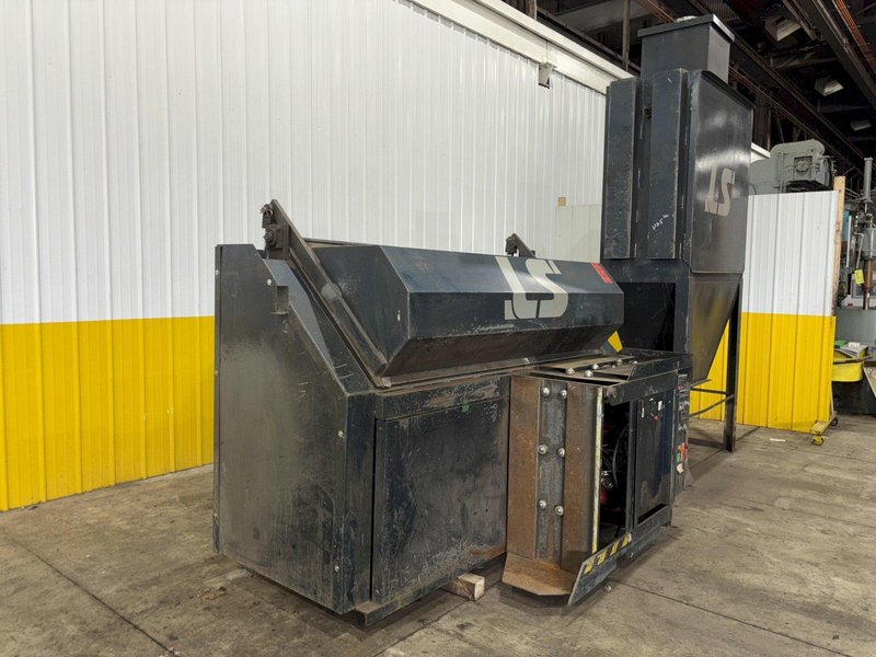 30" x 68" LS INDUSTRIES SHOT BLAST MACHINE WITH DUST COLLECTOR, FOR PROPANE TANKS: STOCK #22767