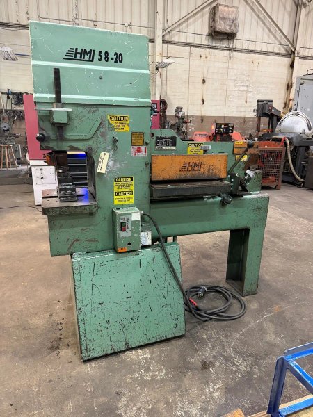 USED HMI 58 TON DUAL OPERATOR HYDRAULIC IRONWORKER MODEL 58-20