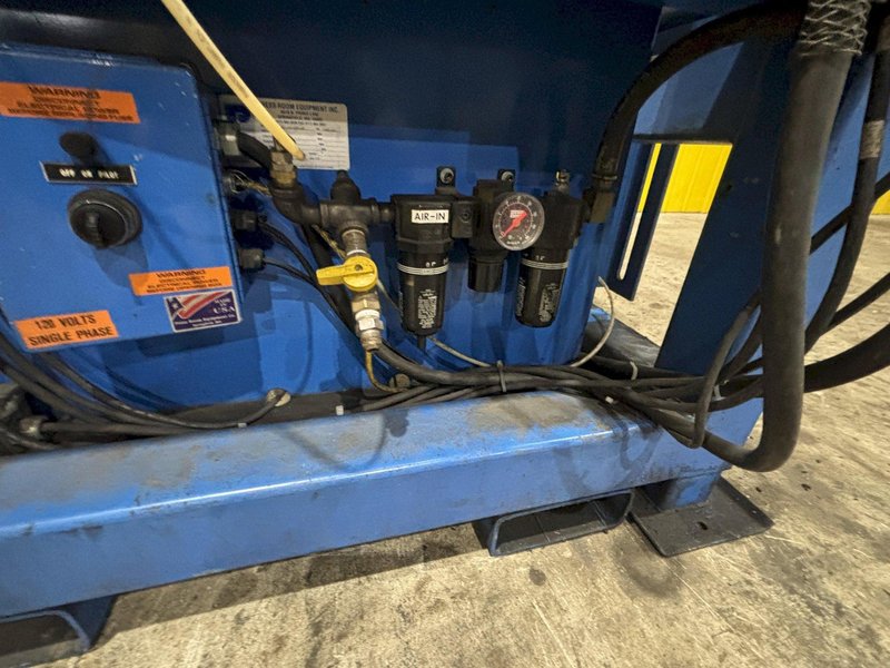 12" W X 18" STROKE PRESS ROOM EQUIPMENT PRE PNEUMATIC COIL STRAIGHTENER &amp; AIR FEEDER : STOCK #23254