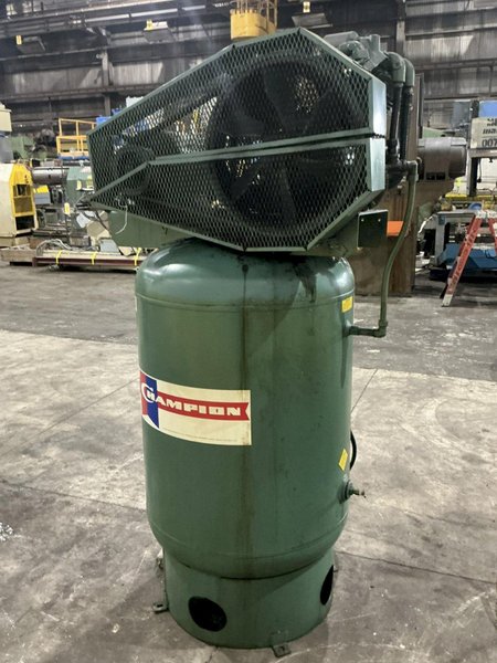 7.5 HP CHAMPION MODEL #VR7-12 VERTICAL AIR COMPRESSOR 120 GALLON: YOBRO #25933
