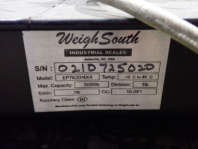 Industrial Scales  5000 Lbs / 48" X 48" Digital Floor Scale  - Lp760-4x4