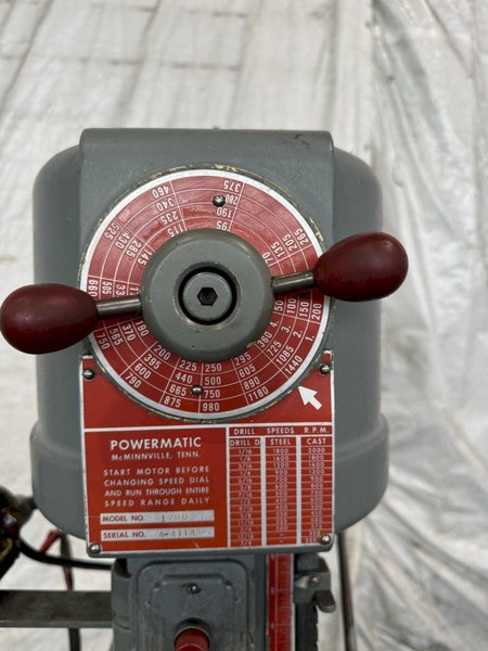 20" POWERMATIC 1200 DRILL PRESS. STOCK # 0999524.