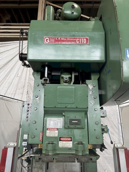 110 TON BLISS C-110 OBI PRESS. STOCK # 0789624.