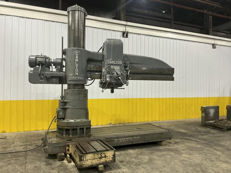 8' X 19" CARLTON MODEL #4A RADIAL ARM DRILL: YOBRO #25902