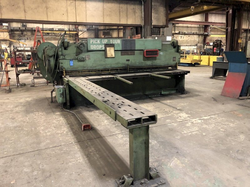 12' X 3/8" LODGE &amp; SHIPLEY MODEL 0612 MECHANICAL POWER SQUARING SHEAR: STOCK 11410