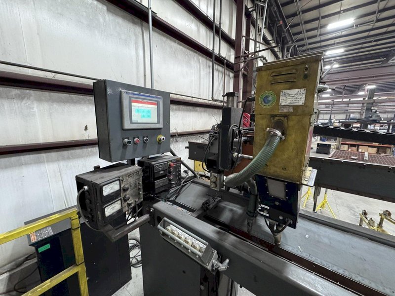 144" BANDCROFT LINEAR SUB-ACR SEAM WELDER WITH AC1200 IDEALARC LINCOLN WELDER. STOCK # 0980926