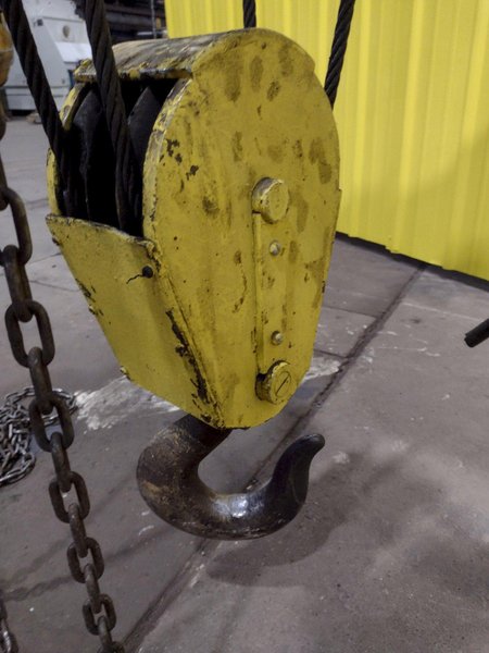 5 TON 10,000 LBS BOBCAT POWER CABLE HOIST WITH TROLLEY: STOCK #18937