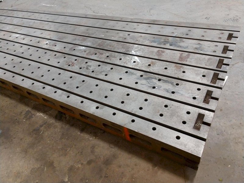 6.5' (80") x 22' (264")  T SLOTTED FLOOR PLATE PLANER TABLE: STOCK #13637