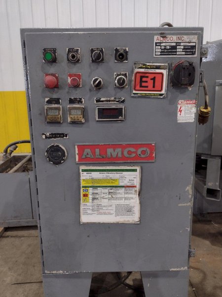 7.6 CU FT ALMCO MODEL #OR-9VLR ROTARY VIBRATORY FINISHER &amp; DEBURRER: YOBRO #25014