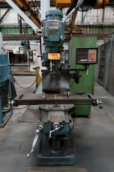 BRIDGEPORT 9" X 42" 2J VERTICAL MILLING MACHINE, STOCK# 14140J