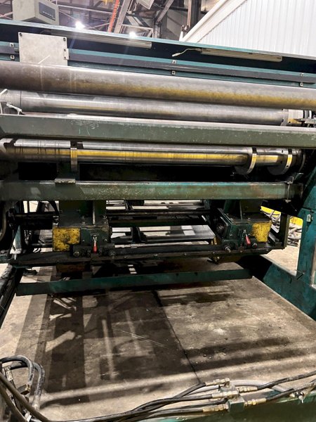 60" x 16 GAUGE IOWA PRECISION MODEL #GAF60-6 COIL SLEAR (SLITTING &amp; CUT-TO-LENGTH) LINE, WITH UNCOILERS &amp; SIDE PUNCHING / NOTCHING: YOBRO #24552