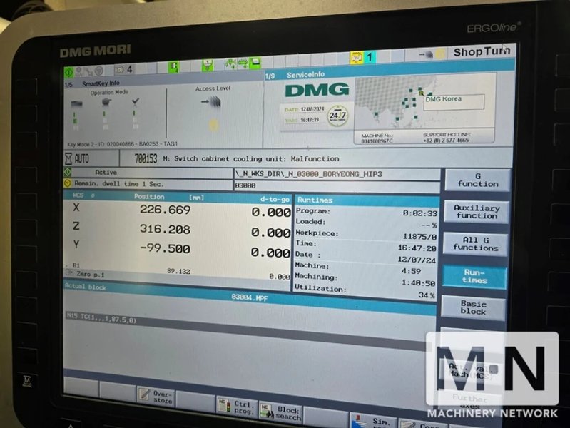 DMG Mori Gildemeister CTX Beta 1250 TC Universal Turn &amp; Milling Machine, 2012