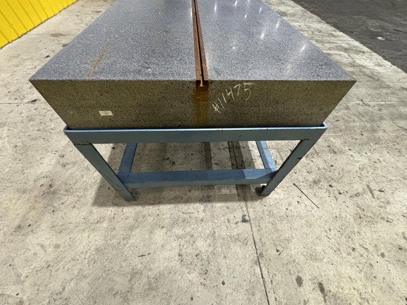 36" X 78" X 8" THICK RAHN GRANITE PRECISION LAYOUT PLATE ON STAND: STOCK #11475