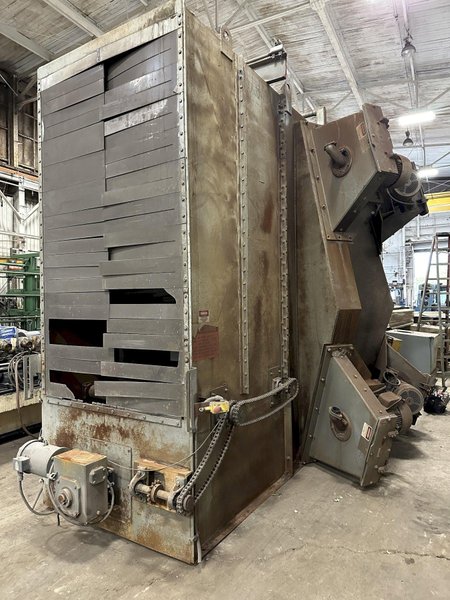 48" X 96" X 8 WHEEL PANGBORN MODEL #ES-1838-22 ROLLER CONVEYOR PASS-THRU BLAST SYSTEM, NEW 2007: STOCK #21212