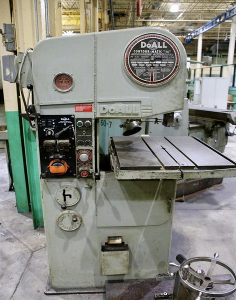 DOALL CONTOUR-MATIC 16 VERTICAL BANDSAW. STOCK # 1087326