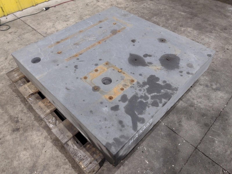 48" X 48" X 8" BLACK GRANITE TABLE: STOCK #22227