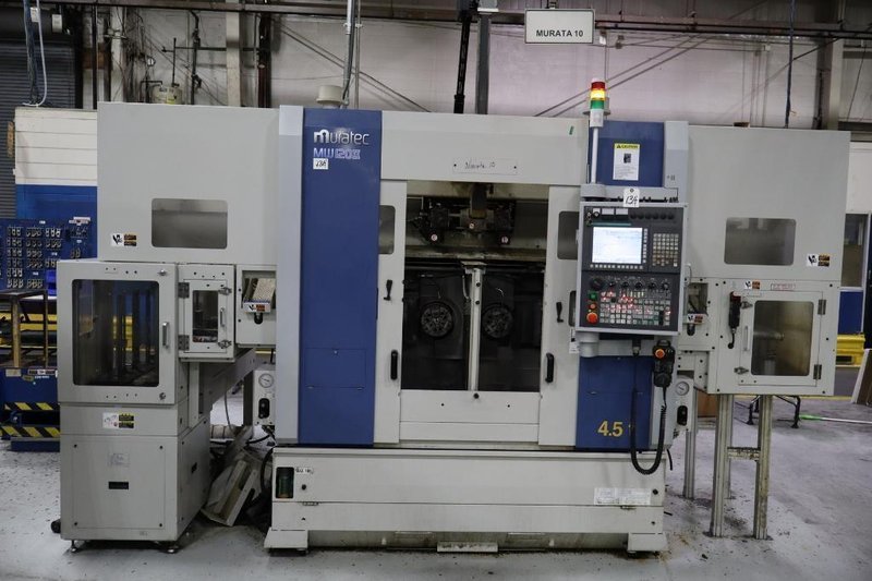 Muratec MW-120II CNC Lathe, 2020 – Twin Spindle, Twin Turret, Overhead Gantry Loader, Feeder Table, Part Conveyor