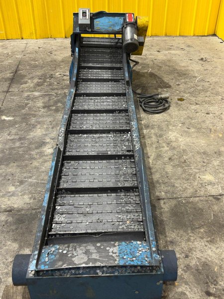 18" WIDE x 96" LONG STEELTRAK MODEL #T2-721-18" FLUTED BELT PARTS CONVEYOR, NEW 2021: YOBRO #24475