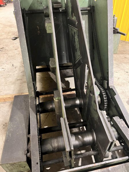 12,000 LB X 18" W X .25" FEED LEASE MODEL #FLCC-1860-P10 REVERSE LOOP COIL CRADLE STRAIGHTENER: STOCK #21163