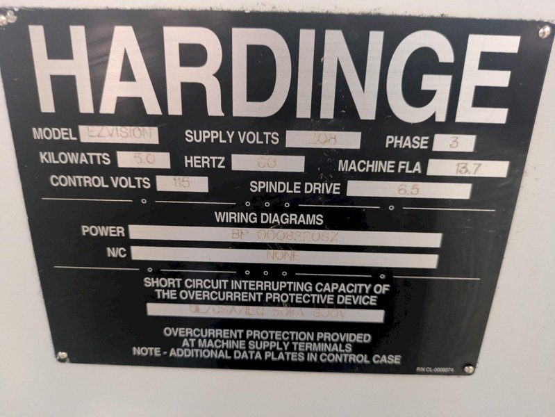 Bridgeport Hardinge EZ Vision 3 Axis CNC Knee Mill 2007