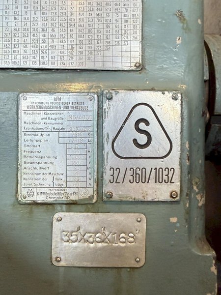 36" X 168" NILES N6/4000 HEAVY DUTY ENGINE LATHE. STOCK #1215225