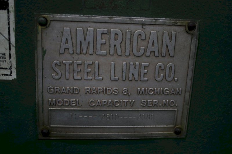 2500 LBS  X 18" AMERICAN STEEL LINE DOUBLE END COIL REEL: STOCK #76416