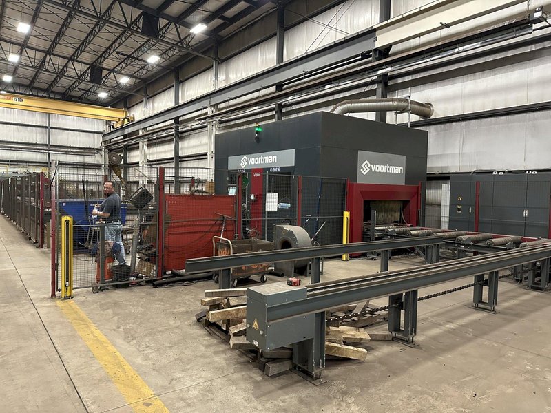 41" X 18" VOORTMAN BEAM LINE, VB1050 SAW,  V630DRILL &amp; V808 PLASMA COPER ROBOT, NEW 2016: STOCK 20792