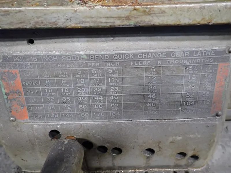 South Bend 16" X 76" Lathe