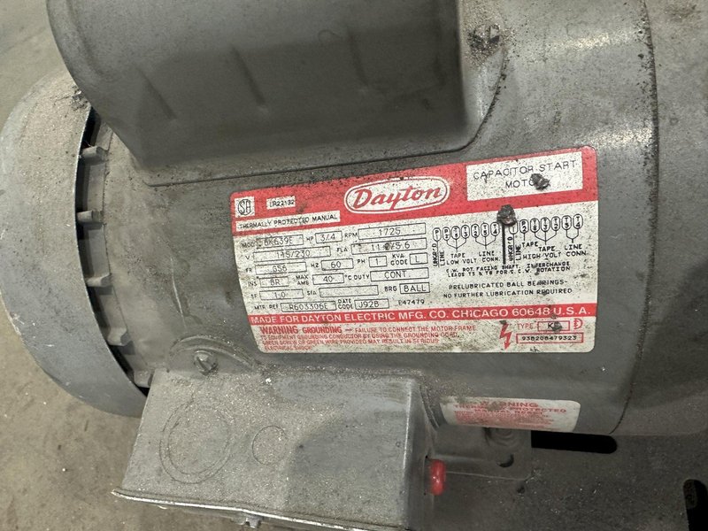 1" DAYTON MDL. 6Z116A  BELT GRINDER: STOCK #78048