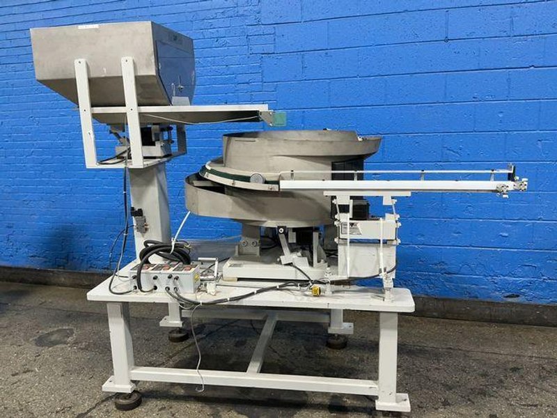 Feeding Concepts Inc  28” Feeding Line W/vibratory Bowl Feeder And Hopper  - Fc-12-9742-ag