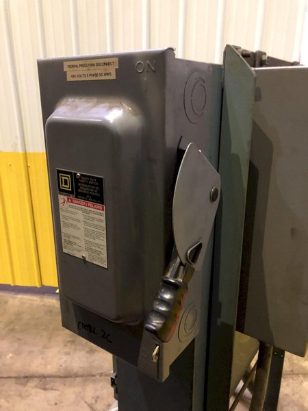 125 TON FEDERAL MODEL S2-125-48-30 STRAIGHT SIDE SSDC STAMPING PRESS, 6" STROKE: STOCK 16276