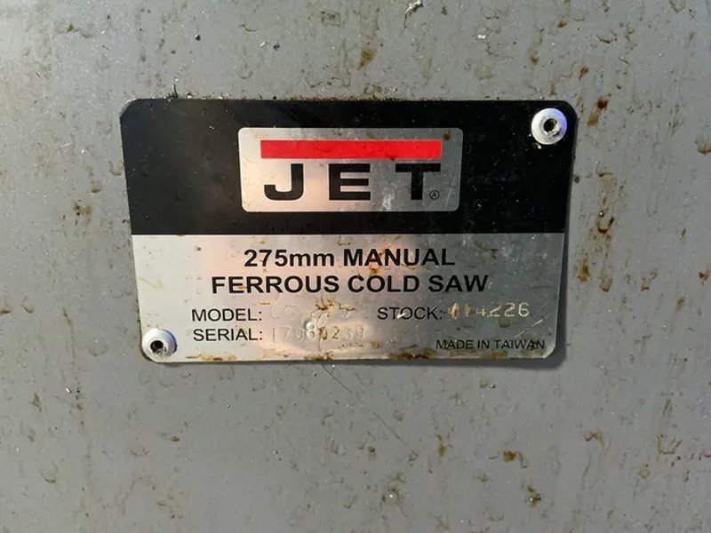 Jet 11” Manual Ferrous Cold Saw - Cs-275