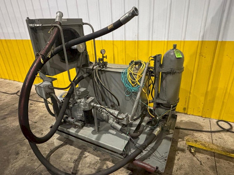 100 TON ROLLFORM INC HYDRAULIC 4 POST CUTOFF &amp; POWER UNIT, 12" STROKE: YOBRO #24328