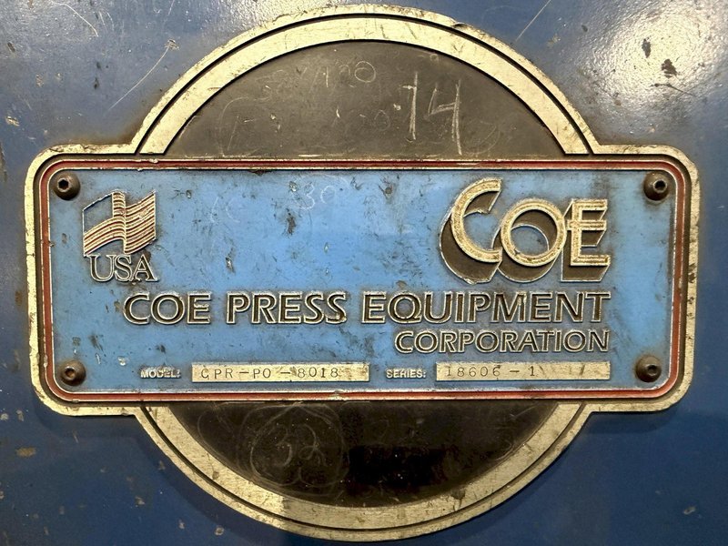 8,000 LBS X 18” COE MODEL #CPR-PO-8018 PULL OFF COIL REEL UNCOILER: YOBRO #24840