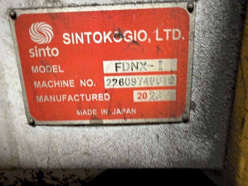 2023 Sinto model FDNX-I left hand automatic molding machine s/n 22609749010, with hydraulic system , controls, approx. mold count 401,180, feed belt conveyor with drive