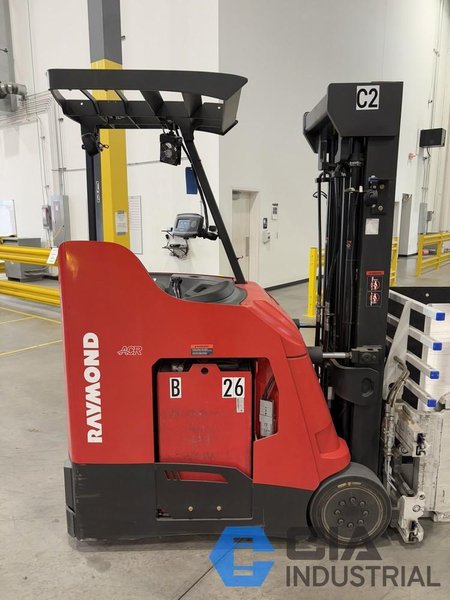2021 - 3,000 LB. RAYMOND MODEL 415-C30TF STAND-UP ELECTRIC FORKLIFT