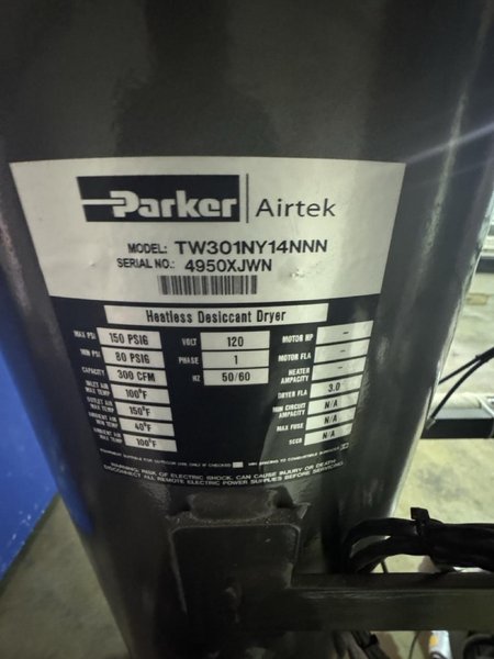 75 HP Quincy QOFT-75V Oil Free Compressor w/ Parker Airtek Dryer, 2023 – 978 Hours, Air Tank Included