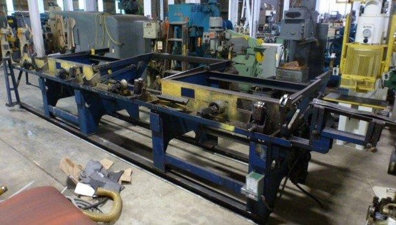 3-1/4" MODERN CUT-OFF MACHINE No. 3LD, 1/4" - 3-1/4", 20' Bar Feed, A-B PLC, Tooling, 10 HP, 1994