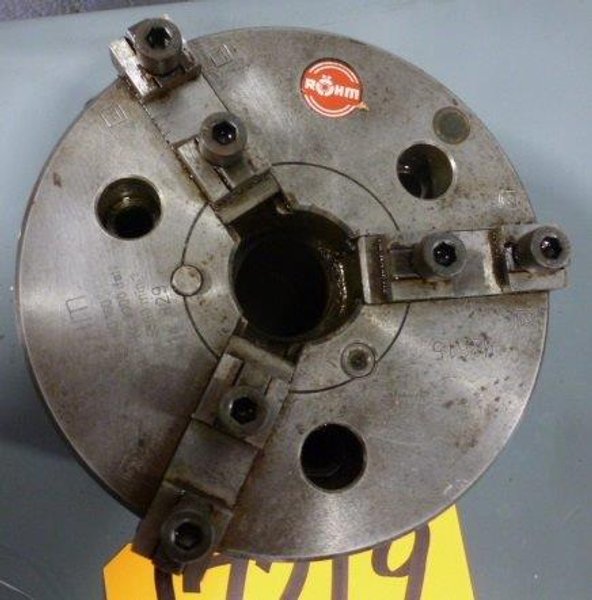 6-1/4" Rohm, 3-Jaw Power No. DURO-NC-160, A1-5, 5500 RPM