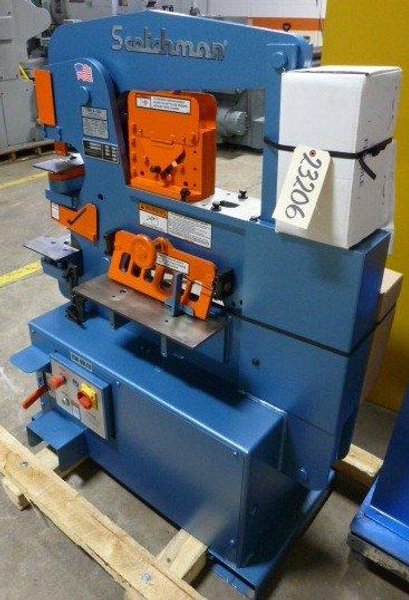 4" x 4" x 3/8" Scotchman Hydraulic Ironworker 50514-EC, 50 Ton, Punch, Bar Shear, Notcher, New